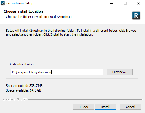 Choose install location